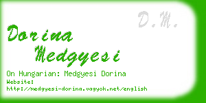 dorina medgyesi business card